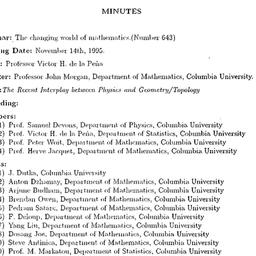 Minutes, 1995-11-14. The Ch...
