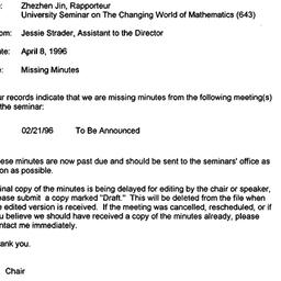 Correspondence, 1996-04-08....