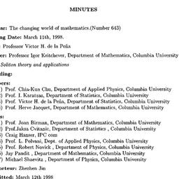 Minutes, 1998-03-11. The Ch...