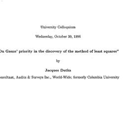 Speaker's paper, 1996-1...