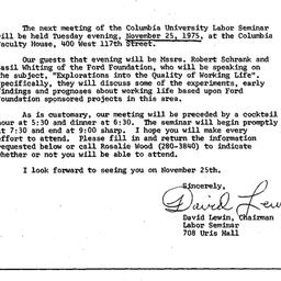 Announcements, 1975-11-06. ...