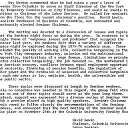Minutes, 1975-10-20. Labor,...