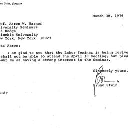 Correspondence, 1979-03-30....