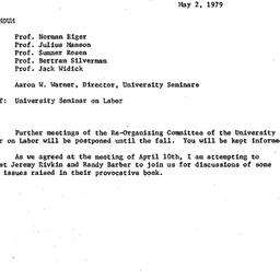 Announcements, 1979-05-02. ...
