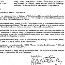 Announcements, 1990-09-28. ...