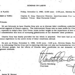 Announcements, 1990-10-19. ...