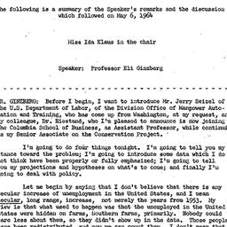 Minutes, 1964-05-06. Labor,...