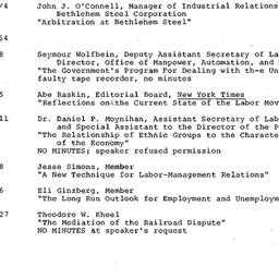 Schedules, Labor, seminar 4...