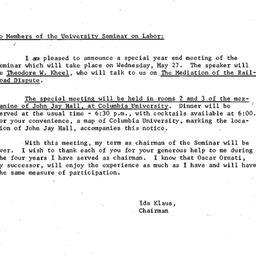 Announcements, 1964-05-15. ...