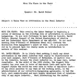 Minutes, 1963-11-20. Labor,...
