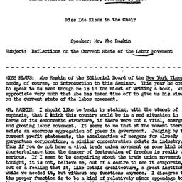 Minutes, 1964-02-05. Labor,...