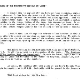 Announcements, 1963-12-03. ...