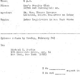 Announcements, 1969-02-26. ...