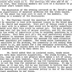 Minutes, 1951-11-14. Labor,...