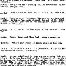 Minutes, 1957-04-17. Labor,...