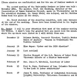 Minutes, 1956-11-28. Labor,...