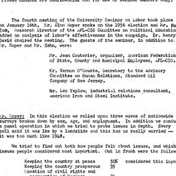 Minutes, 1957-01-16. Labor,...
