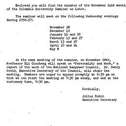 Minutes, 1956-11-14. Labor,...