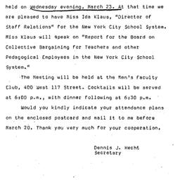 Announcements, 1966-03-23. ...