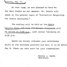 Announcements, 1966-05-11. ...