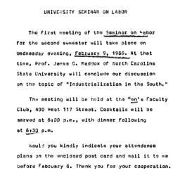 Announcements, 1966-02-09. ...