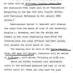 Announcements, 1966-04-20. ...