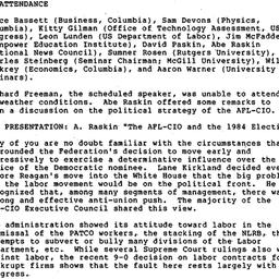 Minutes, 1984-03-09. Labor,...