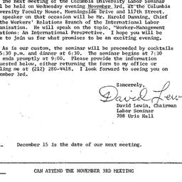 Announcements, 1976-10-20. ...