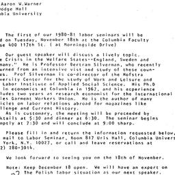 Announcements, 1980-10-24. ...