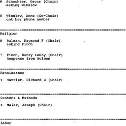 Schedules, Labor, seminar 4...
