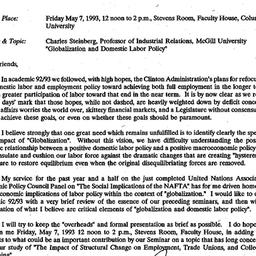 Announcements, 1993-04-29. ...