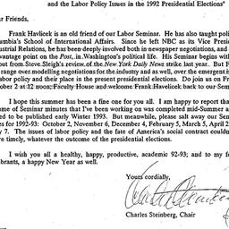Announcements, 1992-09-23. ...