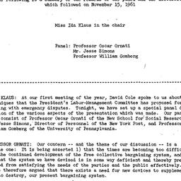 Minutes, 1961-11-15. Labor,...