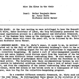 Minutes, 1962-01-10. Labor,...