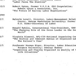 Schedules, Labor, seminar 4...