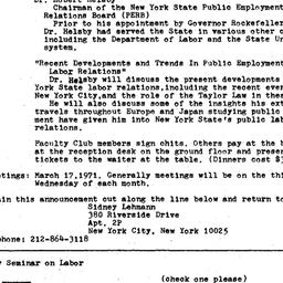 Announcements, 1971-02-17. ...