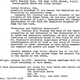 Announcements, 1970-12-22. ...