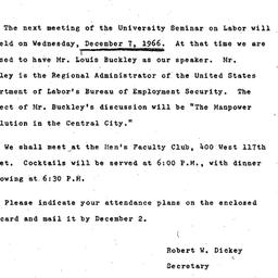 Announcements, 1966-11-15. ...