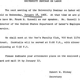 Announcements, 1966-12-28. ...