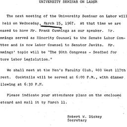 Announcements, 1967-02-27. ...