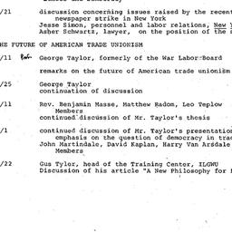 Schedules, Labor, seminar 4...