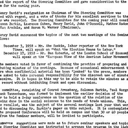 Minutes, 1958-11-12. Labor,...