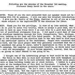 Minutes, 1958-12-03. Labor,...