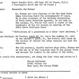 Announcements, 1972-03-21. ...