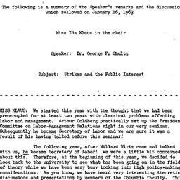 Minutes, 1963-01-16. Labor,...