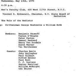 Minutes, 1970-05-13. Labor,...