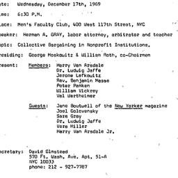 Minutes, 1969-12-17. Labor,...