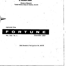 Handouts, 1960-12-07. Labor...
