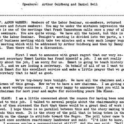 Minutes, 1961-05-19. Labor,...