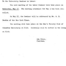 Announcements, 1961-04-12. ...